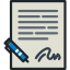 This icon is of a document indicating the paperwork that you will need to sign when taking out a private student loan.